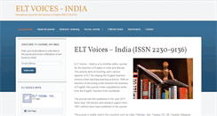 Desktop Screenshot of eltvoices.in