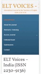 Mobile Screenshot of eltvoices.in